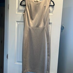 Calvin Klein tan sheath dress